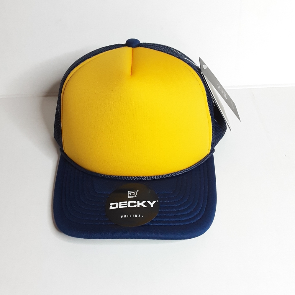 Decky 6025 Mid Profile, 5 Panel Foam Trucker Hat NWT